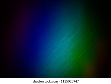 Dark Multicolor, Rainbow vector layout with flat lines. Blurred decorative design in simple style with lines. The pattern can be used for busines ad, booklets, leaflets