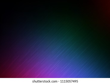 Dark Multicolor, Rainbow vector layout with flat lines. Decorative shining illustration with lines on abstract template. Smart design for your business advert.