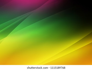 Dark Multicolor, Rainbow vector layout with flat lines. Blurred decorative design in simple style with lines. The pattern can be used as ads, poster, banner for commercial.