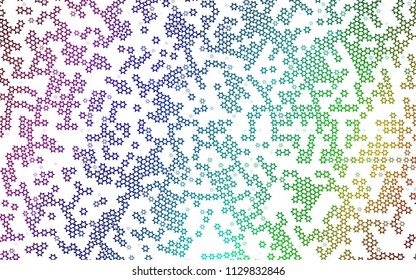 Dark Multicolor, Rainbow vector layout with bright stars. Decorative shining illustration with stars on abstract template. The pattern can be used for new year ad, booklets.