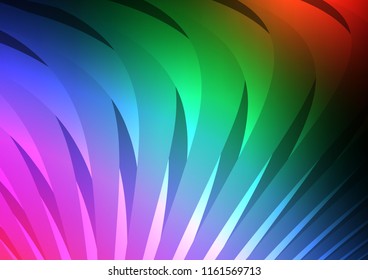 Dark Multicolor, Rainbow vector layout with flat lines. Blurred decorative design in simple style with lines. The pattern can be used as ads, poster, banner for commercial.