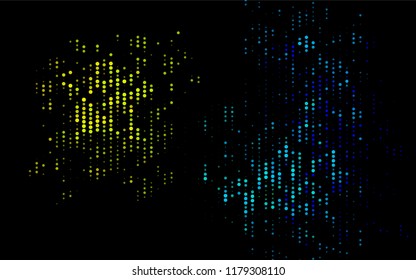 Dark Multicolor, Rainbow vector  layout with circle shapes. Blurred bubbles on abstract background with colorful gradient. The pattern can be used for ads, leaflets of liquid.