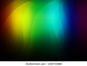 Dark Multicolor, Rainbow vector layout with flat lines. Glitter abstract illustration with colored sticks. The pattern can be used for busines ad, booklets, leaflets