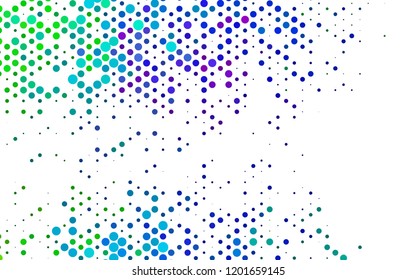 Dark Multicolor, Rainbow vector layout with circle spots. Glitter abstract illustration with blurred drops of rain. Pattern for ads, booklets.