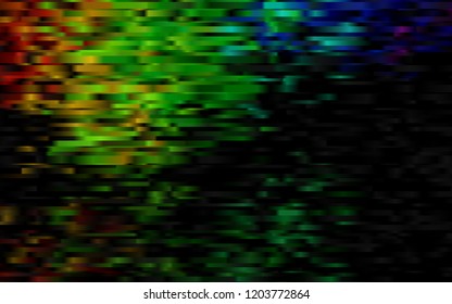 Dark Multicolor, Rainbow vector layout with flat lines. Modern geometrical abstract illustration with staves. The template can be used as a background.