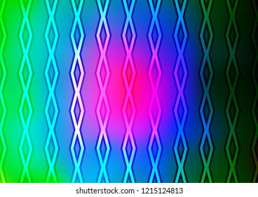 Dark Multicolor, Rainbow vector layout with lines, rectangle. Modern geometric abstract illustration with lines, squares. Backdrop for TV commercials.