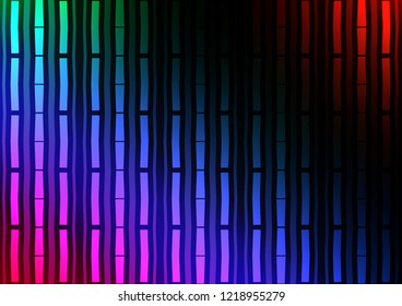 Dark Multicolor, Rainbow vector layout with flat lines. Blurred decorative design in simple style with lines. Best design for your ad, poster, banner.