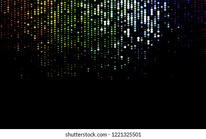 Dark Multicolor, Rainbow vector  layout with circle shapes. Abstract illustration with colored bubbles in nature style. Completely new template for your brand book.