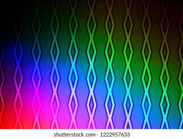 Dark Multicolor, Rainbow vector layout with lines, rectangle. Shining colorful illustration with lines, rectangles. Backdrop for TV commercials.