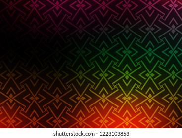 Dark Multicolor, Rainbow vector layout with flat lines. Blurred decorative design in simple style with lines. Pattern for ads, posters, banners.