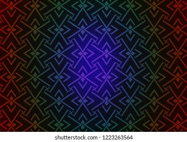 Dark Multicolor, Rainbow vector layout with flat lines. Modern geometrical abstract illustration with staves. Backdrop for TV commercials.