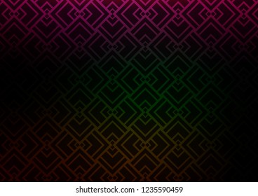 Dark Multicolor, Rainbow vector layout with flat lines. Lines on blurred abstract background with gradient. Backdrop for TV commercials.