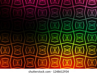 Dark Multicolor, Rainbow vector layout with flat lines. Shining illustration with lines on abstract template. Best design for your ad, poster, banner.