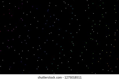Dark Multicolor, Rainbow vector layout with bright stars. Blurred decorative design in simple style with stars. The pattern can be used for new year ad, booklets.