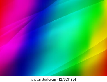 Dark Multicolor, Rainbow vector layout with flat lines. Glitter abstract illustration with colored sticks. Best design for your ad, poster, banner.