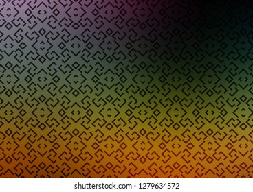 Dark Multicolor, Rainbow vector layout with flat lines. Lines on blurred abstract background with gradient. Smart design for your business advert.