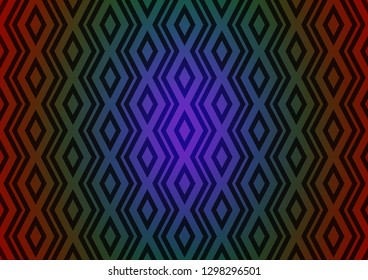 Dark Multicolor, Rainbow vector layout with lines, rectangle. Colorful lines, squares on abstract background with gradient. Smart design for your business advert.