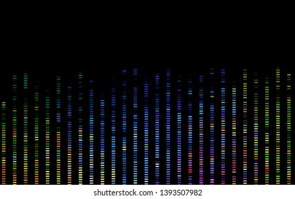 Dark Multicolor, Rainbow vector layout with flat lines. Blurred decorative design in simple style with lines. Pattern for websites, landing pages.