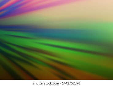Dark Multicolor, Rainbow vector layout with flat lines. Decorative shining illustration with lines on abstract template. Backdrop for TV commercials.