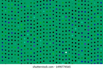 Dark Multicolor, Rainbow vector layout with circle shapes. Abstract illustration with colored bubbles in nature style. Template for your brand book.