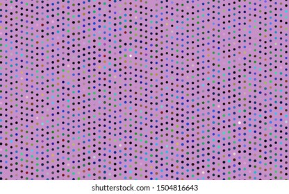 Dark Multicolor, Rainbow vector layout with circle shapes. Blurred bubbles on abstract background with colorful gradient. Pattern for ads, leaflets.