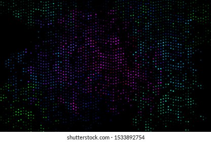 Dark Multicolor, Rainbow vector layout with circle shapes. Blurred decorative design in abstract style with bubbles. Design for posters, banners.