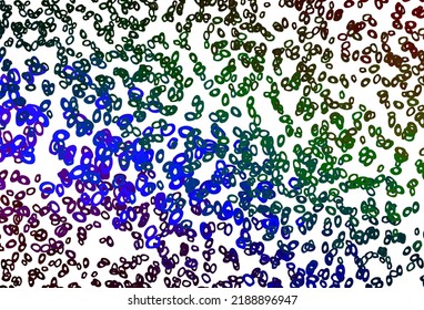 Dark Multicolor, Rainbow vector layout with circle shapes. Blurred decorative design in abstract style with bubbles. Template for your brand book.