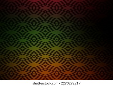 Dark Multicolor, Rainbow vector layout with lines, rectangle. Colorful decorative design in simple style with lines, rhombuses. Pattern for business booklets, leaflets.