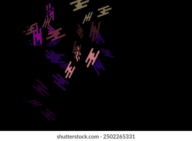 Dark Multicolor, Rainbow vector layout with flat lines. Lines on blurred abstract background with gradient. Pattern for business booklets, leaflets.