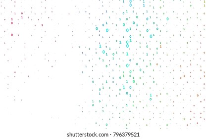 Dark Multicolor, Rainbow vector layout with algebra elements. Modern geometrical illustration with numerals. Best design for your ad, poster, banner of math college.