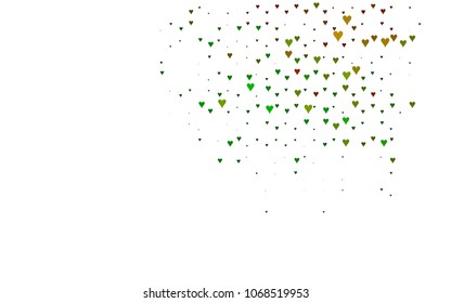 Dark Multicolor, Rainbow vector lovely background with hearts. Valentines greeting card with cute hearts. Abstract pattern for your design, website, ad.