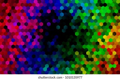 Dark Multicolor, Rainbow vector low poly background. A sample with a polygonal design. Low poly illustration, low polygonal background.