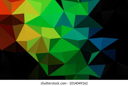 Dark Multicolor, Rainbow vector low poly background. Brand-new colored illustration in blurry style with gradient. A new texture for your design.