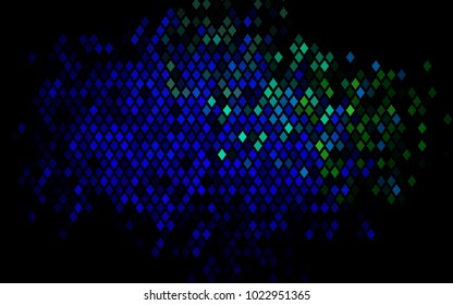 Dark Multicolor, Rainbow vector low poly background. A sample with a polygonal design. Illustration in polygonal style with repeating squares
