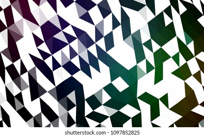 Dark Multicolor, Rainbow vector low poly background. Modern geometrical abstract illustration with gradient. A completely new design for your business.