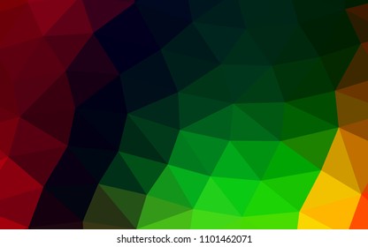 Dark Multicolor, Rainbow vector low poly low poly. Modern geometrical abstract illustration with gradient. Brand new style for your business design.