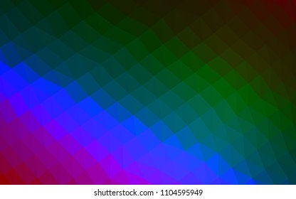 Dark Multicolor, Rainbow vector low poly cover. Brand new colored illustration in blurry style with gradient. A new texture for your design.