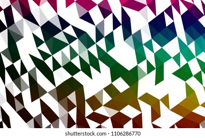 Dark Multicolor, Rainbow vector low poly layout. Colorful abstract illustration with gradient. The best triangular design for your business.