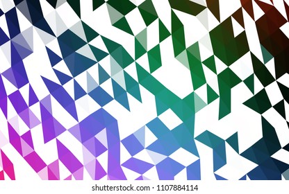 Dark Multicolor, Rainbow vector low poly texture. Modern geometrical abstract illustration with gradient. A new texture for your design.