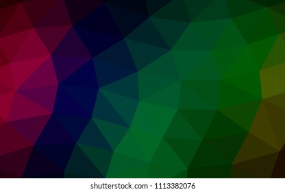 Dark Multicolor, Rainbow vector low poly low poly. Colorful abstract illustration with gradient. A completely new template for your business design.