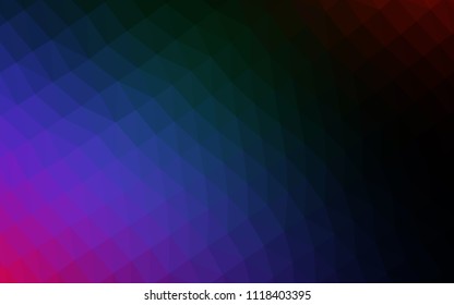 Dark Multicolor, Rainbow vector low poly texture. An elegant bright illustration with gradient. The template can be used as a background for cell phones.