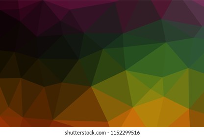 Dark Multicolor, Rainbow vector low poly layout. Modern geometrical abstract illustration with gradient. A completely new template for your business design.
