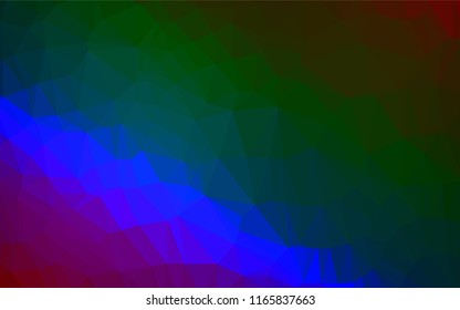 Dark Multicolor, Rainbow vector low poly cover. A vague abstract illustration with gradient. A completely new design for your business.