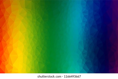 Dark Multicolor, Rainbow vector low poly layout. Brand new colored illustration in blurry style with gradient. The template can be used as a background for cell phones.