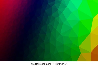 Dark Multicolor, Rainbow vector low poly layout. Shining colored illustration in a Brand new style. The completely new template can be used for your brand book.