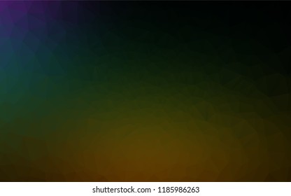 Dark Multicolor, Rainbow vector low poly texture. Shining colored illustration in a Brand new style. The textured pattern can be used for background.