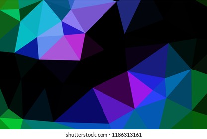 Dark Multicolor, Rainbow vector low poly cover. Creative illustration in halftone style with gradient. A completely new design for your business.