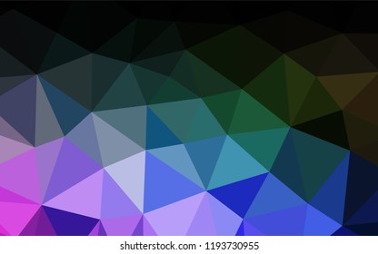 Dark Multicolor, Rainbow vector low poly layout. Glitter abstract illustration with an elegant design. The completely new template can be used for your brand book.