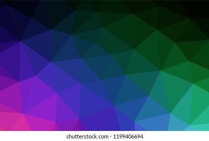 Dark Multicolor, Rainbow vector low poly texture. An elegant bright illustration with gradient. A completely new template for your business design.