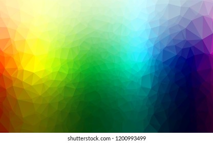 Dark Multicolor, Rainbow vector low poly cover. A vague abstract illustration with gradient. A new texture for your design.